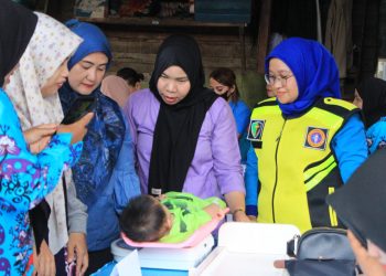 Jangkau Masyarakat Luas, Rumkit Bhayangkara Rutin Hadirkan Posyandu Keliling Untuk Solusi Cegah Stunting